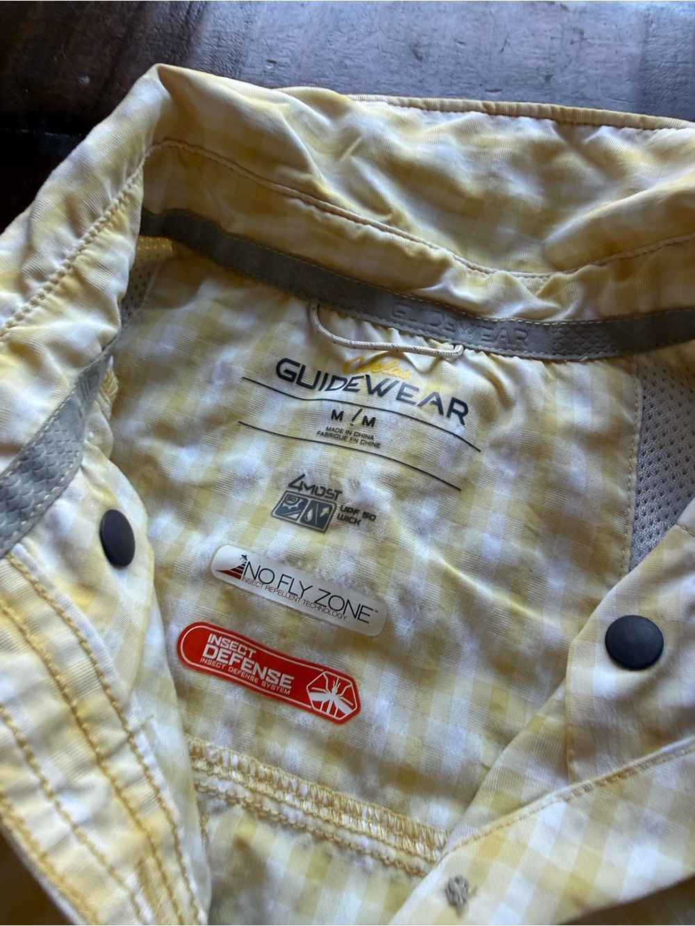 Cabela's Men’s Yellow Plaid Long-Sleeve Shirt GUIDEWEAR - Picture 3 of 4